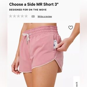 Lululemon Choose a Side MR Short 3”